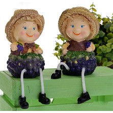 Elifeshop Ayakları Sallanan Üzüm Gövdeler Biblo Dekoratif Obje Hediyelik Ürün Vitrin Süsü Ev Hediyesi 24 Cm.