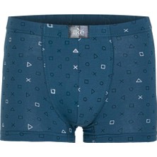 İlke Desenli Likra Lüx Boxer 1601 (3 Adet)