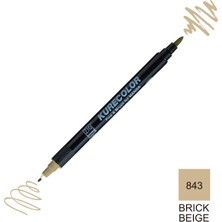 Zig Kurecolor Mangaka Fine&brush Çift Taraflı Kalem CNKC-2200 No 843 Brick Beige