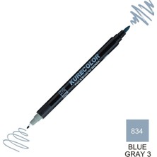 Zig Kurecolor Mangaka Fine&brush Çift Taraflı Kalem CNKC-2200 No 834 Blue Gray 3