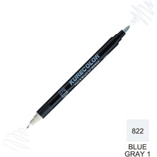 Zig Kurecolor Mangaka Fine&brush Çift Taraflı Kalem CNKC-2200 No 822 Blue Gray 1