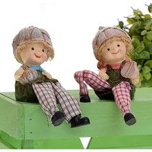 Elifeshop Ayakları Sallanan Soğan Sarımsak Kafalar Biblo Dekoratif  Hediye Ürün Vitrin Süsü Ev Hediyesi 15 Cm.