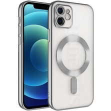 MobaxAksesuar Apple iPhone 11 Kılıf Magsafe Kamera Lensli Korumalı Şeffaf Silikon