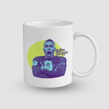 Offo Kylian Mbappe Tasarımlı Beyaz Porselen Kupa Bardak