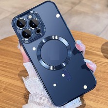 MobaxAksesuar Apple iPhone 11 Pro Max Kılıf Magsafe Kamera Lensli Korumalı Şeffaf Silikon Kapak