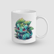 Offo Pokemon Evreninden Balbazar Tasarımlı Beyaz Porselen Kupa Bardak