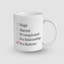 Offo In A Medicine Esprili Beyaz Porselen Kupa Bardak