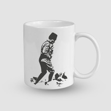 Offo Cephede Atatürk Tasarımlı Beyaz Porselen Kupa Bardak