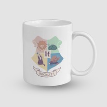 Offo Hogwarts Tasarımlı Beyaz Porselen Kupa Bardak