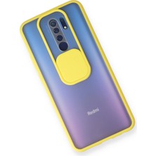 Newface Xiaomi Redmi 9 Kılıf Palm Buzlu Kamera Sürgülü Silikon - Sarı