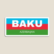 Azerbaycan Azerbaijan Bakü 17 cm Araba Sticker Etiket