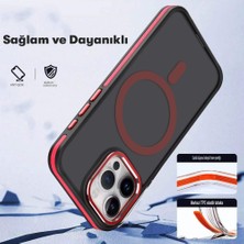 Atlas Aksesuar Apple iPhone 15 Pro Kılıf Airbagli Magsafe Wireless Şarj Özellikli Lens Koruyuculu Atlas Kapak