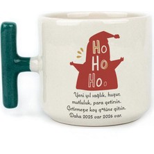 Mor Mürekkep Getirmezse Koy G.tüne Gitsin Baskılı Yeşil Kulplu T Yılbaşı Kupası