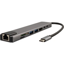 Powermaster Type-C 8ın1 HDMI Cok Fonksıyonlu USB 3.0 Dock Statıon