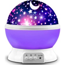 MR Shopping Mr Star Master Renkli Yıldızlı Gökyüzü Projeksiyon Gece Lambası Masa Ay Yıldız Lamba