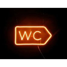 Sanec Tuvalet-Wc Yön Tabelası Neon Tabela