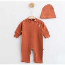 Tütü Baby Kids Reglan Alttan Çıtçıtlı ,yakası Ahşap Düğme Detaylı Tulum