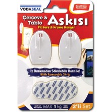 Vodaseal Iz Bırakmadan Sökülebilir Bantlı Tablo ve Çerçeve Askısı - 2 Adet
