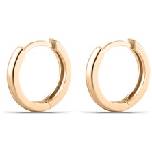 Parmas Design Taşsız Tamtur 12 mm Halka 925 Ayar Gümüş Unisex Küpe