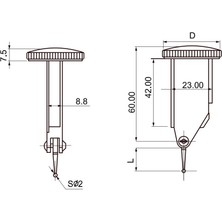 Fett 0,5mm Asimeto Dikey Temel Salgı Komparatör Saati AS-502054