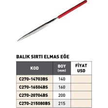 Fett 200MM Pld Balık Sırtı Elmas Eğe