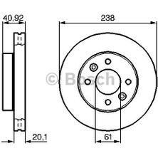 Bosch Ön Fren Aynası Küçük R21-MGN-KNG-CLIO 1.5 238X20X4DLXHAVALI 7700756572-7701204286-772255340