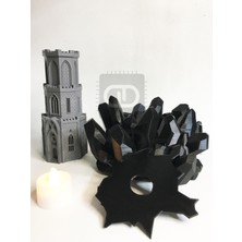 Dorden 3D Dekoratif Ejderha Kulesi Tealight Dekoratif Obje