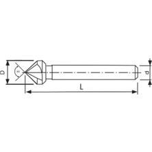 Fett 11,5mm Bucovice DIN335C Hss NB-335 3 Ağız 90° Havşa Freze