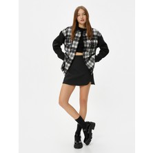 Koton Oversize Gömlek Ceket Cepli Yumuşak Dokulu