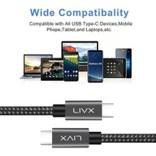 Livx Transparent 45W Pd/qc Mini Araç Şarj Cihazı ve 2 Metre Hızlı Şarj ve Data Kablosu