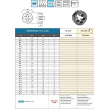 Fett M6X0,5 Bucovice DIN223 NB-223M Hss Metrik Ince Diş Pafta