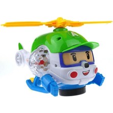 Layfhex Işıklı Bebek Oyuncağı Cartoon Helikopter Pilli Işıklı Müzikli