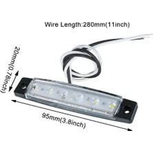 Silhouette 6 Adet LED Tekne Işıkları Deniz Nezaket Işık Şeridi Güverte Kıç Yatırması Kokpit Navigasyon Aydınlatma Su Geçirmez 12V, Beyaz (Yurt Dışından)