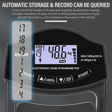 Silhouette Yeni Kavrama Gücü Test Cihazı, 396LBS/180KG Dijital El Dinamometresi Kavrama Gücü Ölçer USB LCD Ekran El Kavrama Dinamometresi (Yurt Dışından)