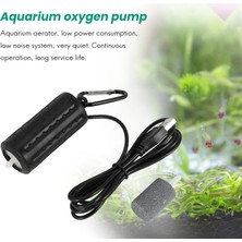 Silhouette USB Mini Havalandırma Pompası Hava Pompası Akvaryum Havalandırıcı Ultra Sessiz Mini Balık Tankı Balık Tutmak Oksijen Pompası ——siyah (Yurt Dışından)