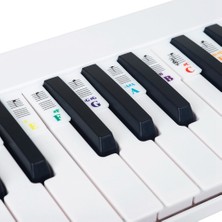 Silhouette Piyano Notası Etiket Düğme Şeridi Silikon Renk Evrensel Ayrılabilir Klavye Etiketi (Pvc Kutu) 61 Tuşlar (Yurt Dışından)