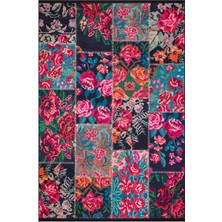 Patchwork Desen Dokuma Pamuk Taban Dijital Dekoratif Halı
