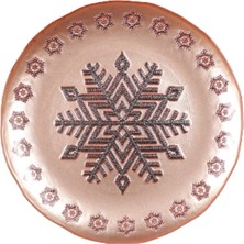 Heritage Yılbaşı Pembe Kartanesi Sunum Pasta Tabağı 21 cm