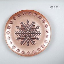 Heritage Yılbaşı Pembe Kartanesi Sunum Pasta Tabağı 21 cm