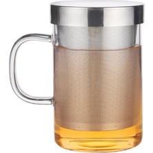 Betty Becky 500 ml Seyahat Isıya Dayanıklı Cam Çay Demlik Kupa Paslanmaz Çelik Kapaklı Kahve Fincanı Tumbler Mutfak Isıya Dayanıklı Büyük (Yurt Dışından)