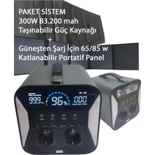 Uapow Paket Uapow Güç Kaynağı 83.200 Mah Powerbank 300W + Katlanabilir Panel 65/85W