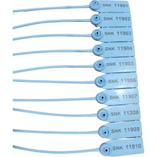 Senkron Seals Plastik Mühür Mavi Sıra Numaralı- 460MM / 100 Adet