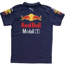 Honda Erkek Polo Yakalı Redbull Baskılı Kısa Kollu Lacivert Tişört Etp-Hndr