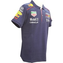 Honda Erkek Polo Yakalı Redbull Baskılı Kısa Kollu Lacivert Tişört Etp-Hndr