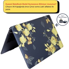 SyncCase Huawei Kılıf MateBook D14 ile Uyumlu 2020/2022 Crystal Flower01NL