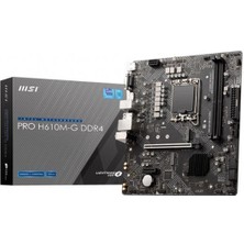 MSI PRO H610M-G DDR4 3200MHZ 1XVGA 1XHDMI 1XDP 1XM.2 USB 3.2 MATX 1700P (13. VE 12.NESİL İŞLEMCİ UYUMLU)