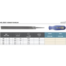 Fett 300MM Tome 1 Kenarı Yuvarlak Mil Eğesi