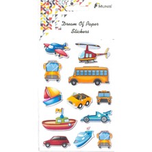 Tüftürük MUNİS Kaliteli Çocuk Sticker (1 Sayfa, Boyut A6 )