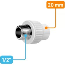 Kalde Erkek Nipel 20X1/2 Dış Dişli 10'li