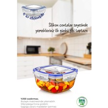 Magev 3lü Set 275 ml Contalı Sığ Kare Saklama Kabı